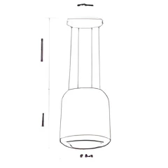 Caple VEL410CO -   Copper  Vela 41cm Island Cooker Hood - 456 m³/h - Recirculation Only - Image 2