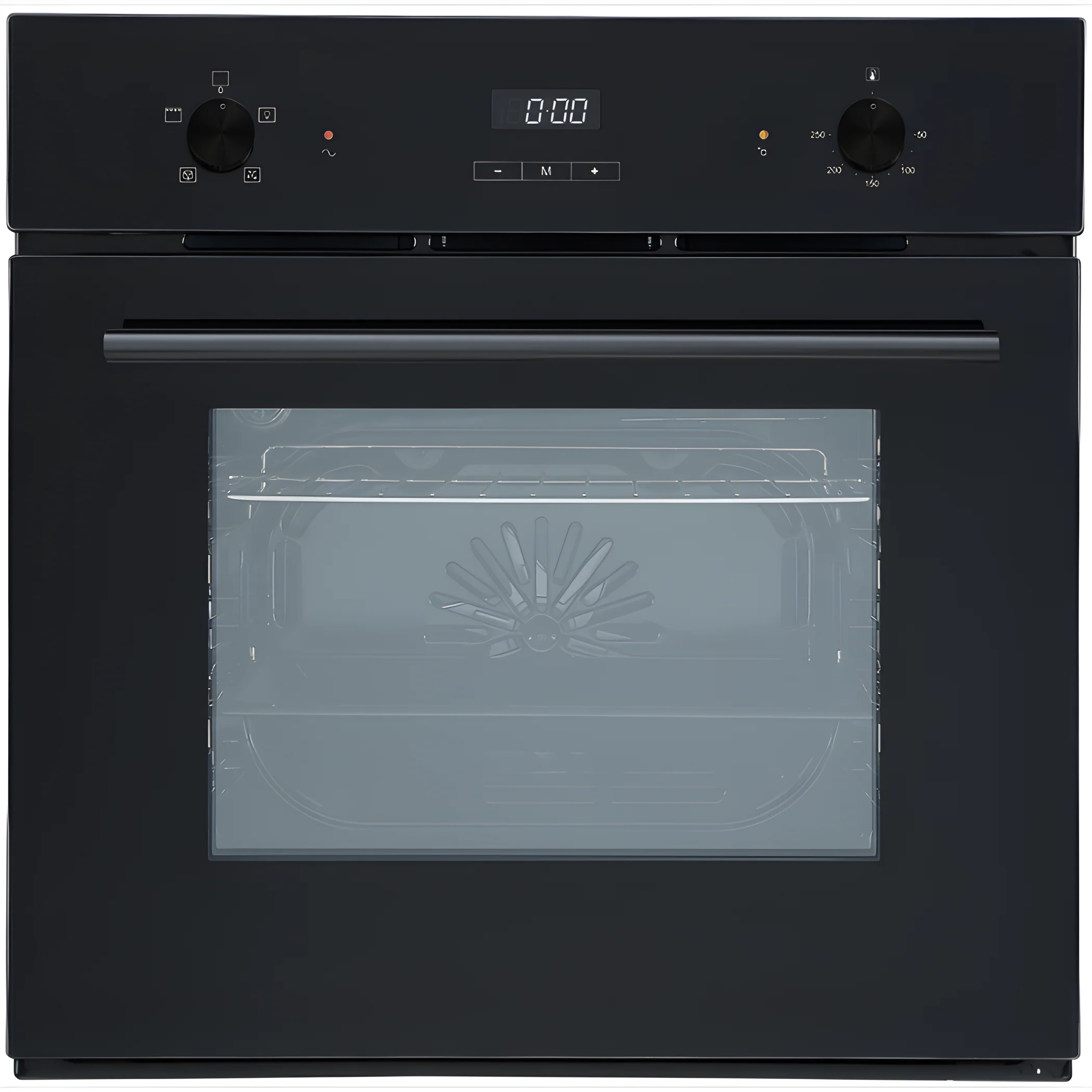 Cata CUL57PGBK - Black Glass 54 Litre Electric Single Oven - A Energy Rating A energy slim depth 13amp plug fitted
