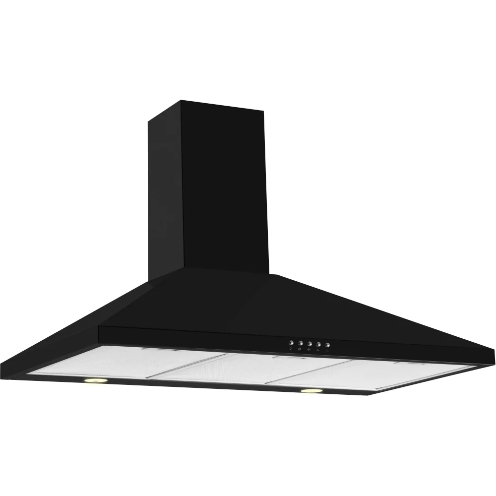 CDA ECH103BL - Black 100cm Chimney Cooker Hood - C Energy Rated - Image 2