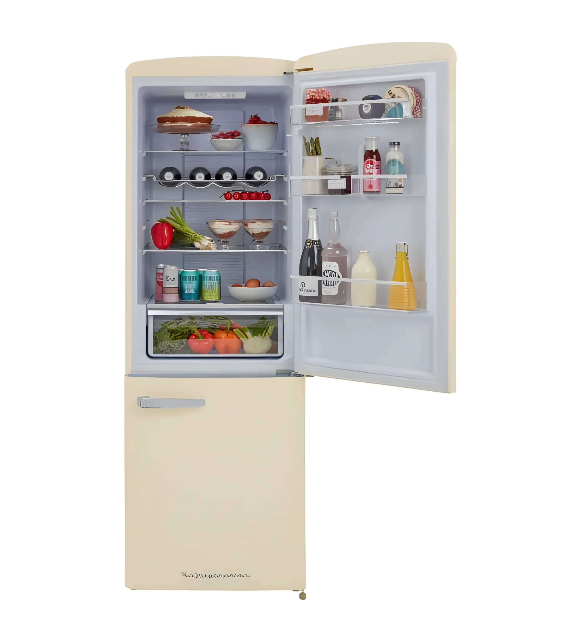 CDA FLORENCE BARLEY - Beige Freestanding 60/40 Frost Free Fridge Freezer