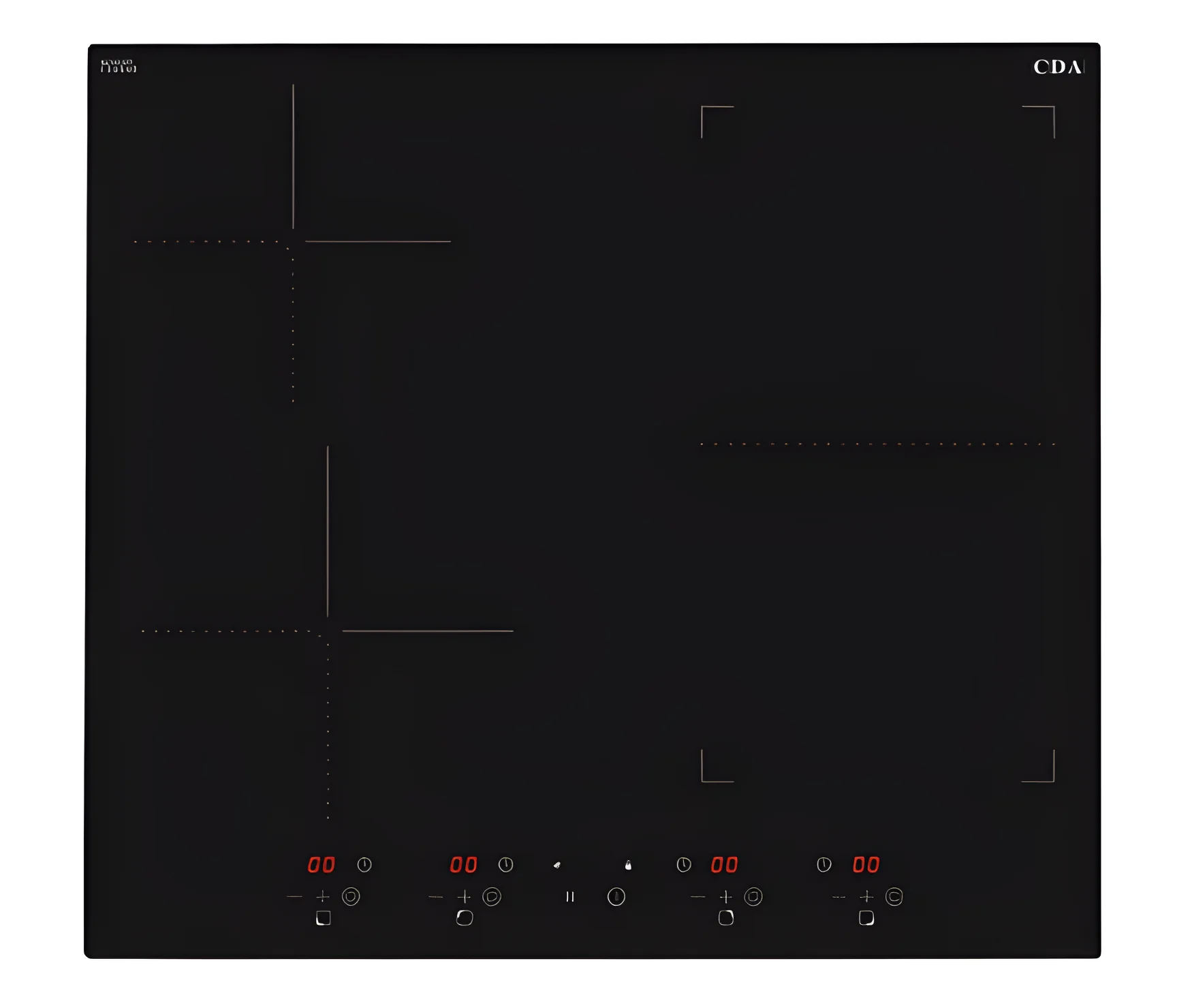 CDA HN6732FR - Black 4 Zone Electric Hob