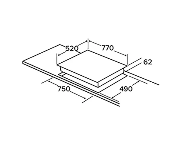 CDA HN7750FR - 77cm Five Zone Induction Hob - Touch Controls - 9 Power Levels - Image 5