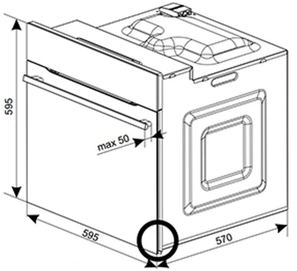 CDA SC035BL - Black 77L Built-In Electric Single Oven - A Rated - Image 4