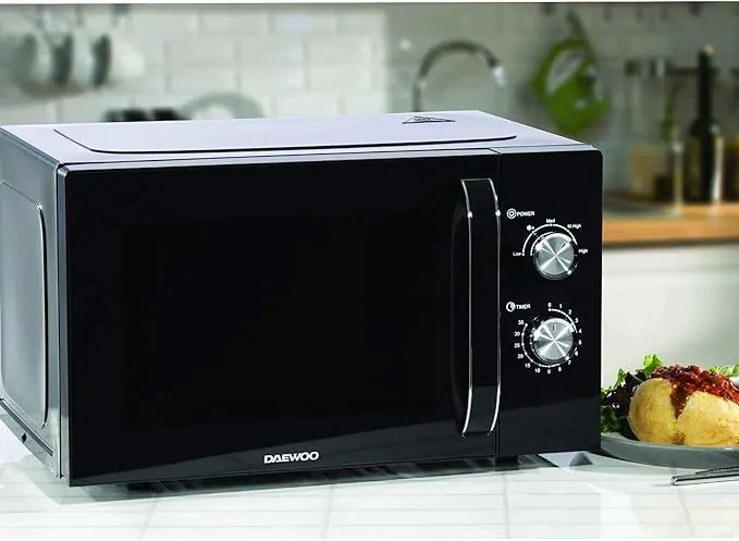 Daewoo SDA2085GE - Black 23L Microwave - 800W - Manual Control - Image 4
