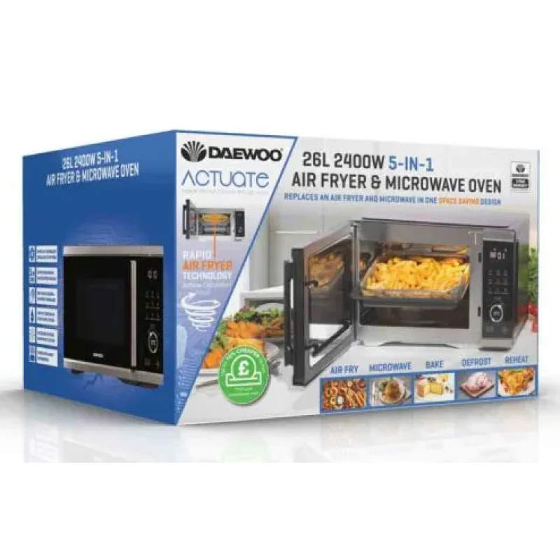 Daewoo SDA2618GE - Stainless steel Freestanding Electric Microwave - Air fry function - Image 2