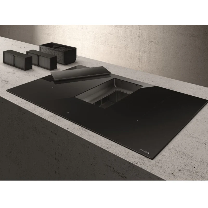 Elica NT-ALPHA-B-80 78cm Vented Induction Hob  Ducted/Recirculating Ventilation, Black, A Rated - Image 3