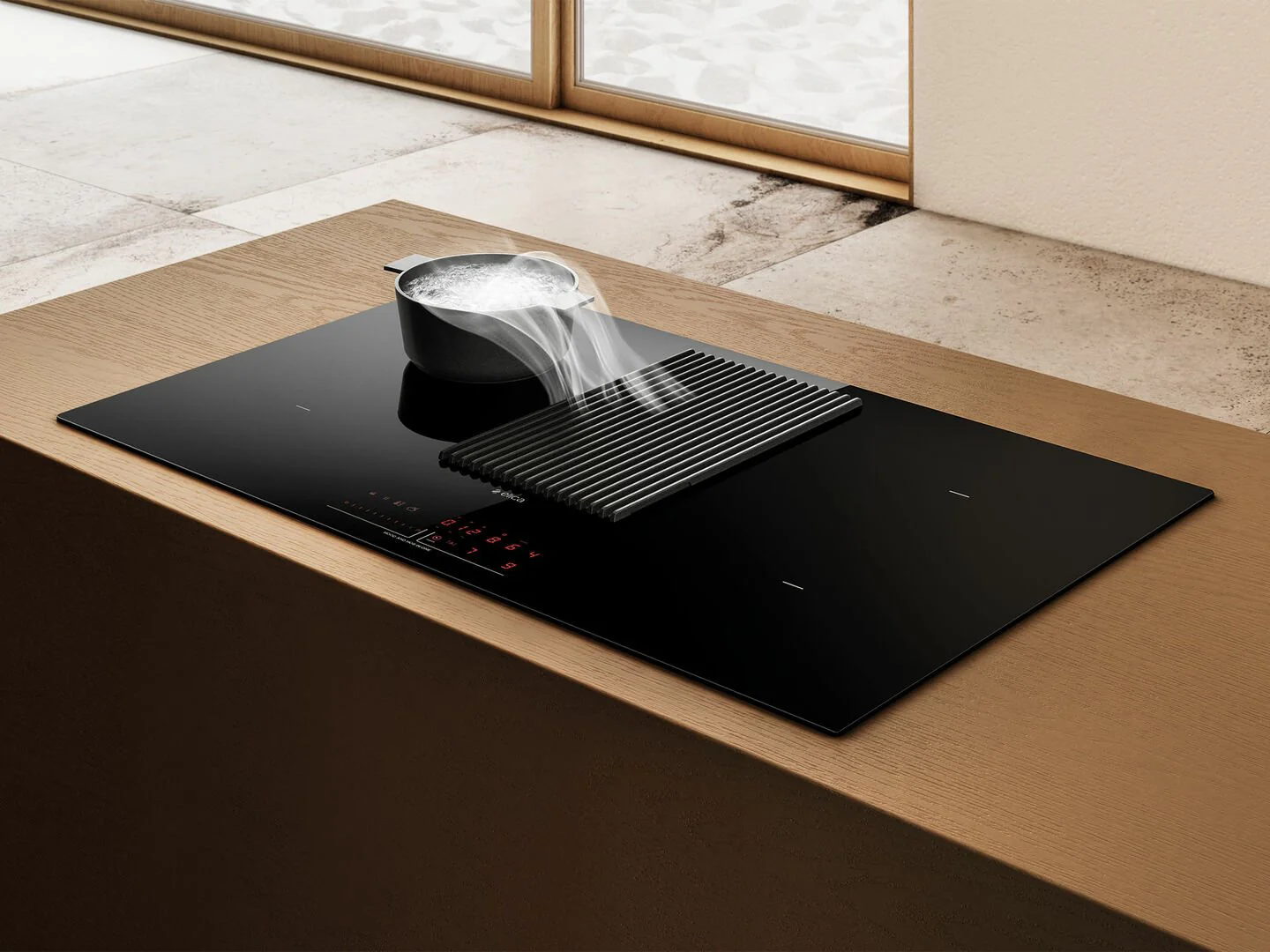 Elica NT-PRIME-DO - Black Induction Hob with Integrated Extraction - Image 3
