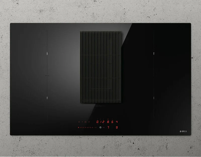 Elica NT-PRM-PLS-S-RC - Black 80cm Venting Hob - Induction - A Energy
