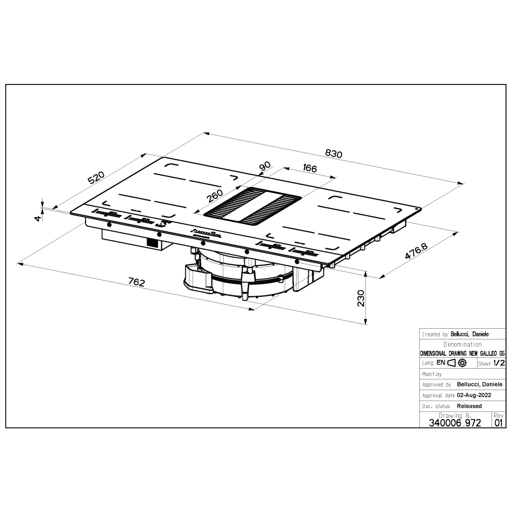 Faber GALILEO GLASS HE - Black 83cm Air Venting Induction Hob - D Energy - Image 4