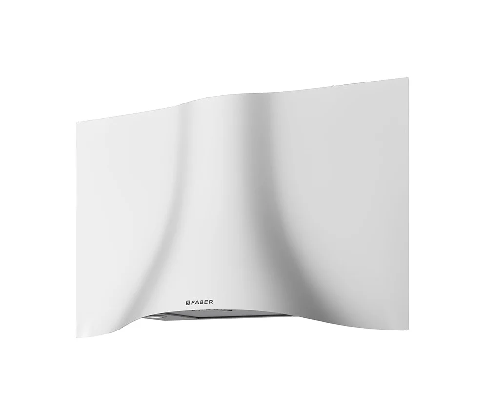 Faber VEIL WH MATT - White Wall Hood Extractor - 90cm -  D Energy