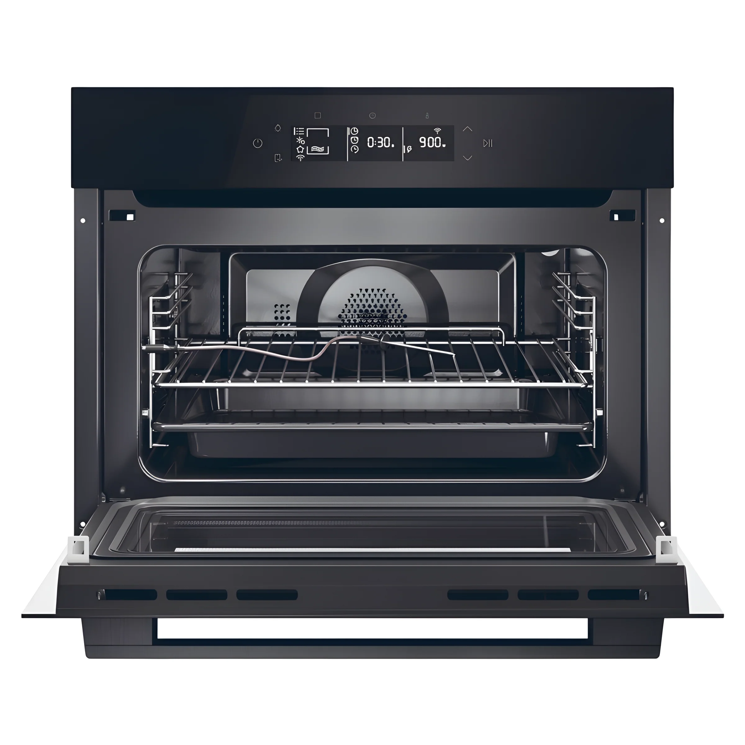 Haier H4MWID29G6NQB - Wi-Fi Connected Built-In Combination Microwave Oven with Air Fryer Function, Black - Image 2