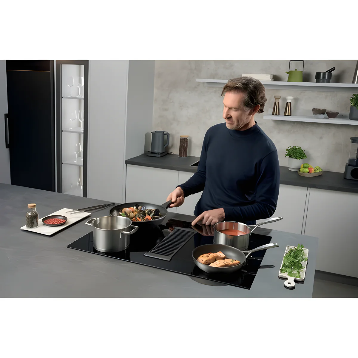 Haier HAIH82MTMCF - Black Induction Hob - 4 Zones - 81.5cm - Image 3
