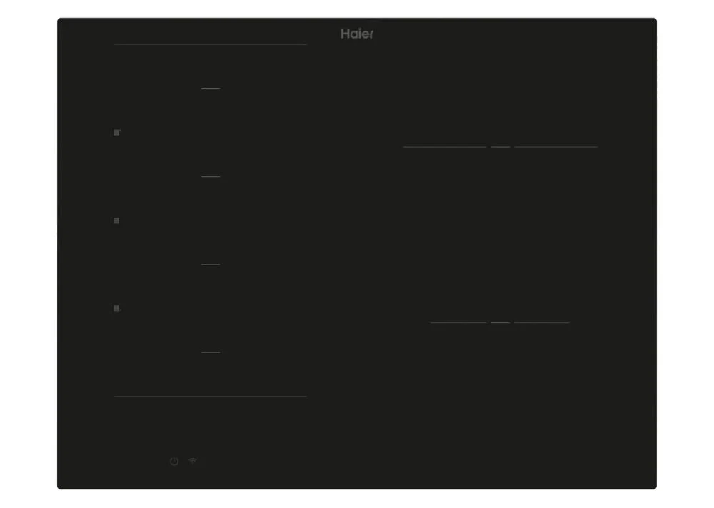 Haier HAMTB56IRB1S - Black 65cm Induction Hob - 4 Cooking Zones - WiFi Connected