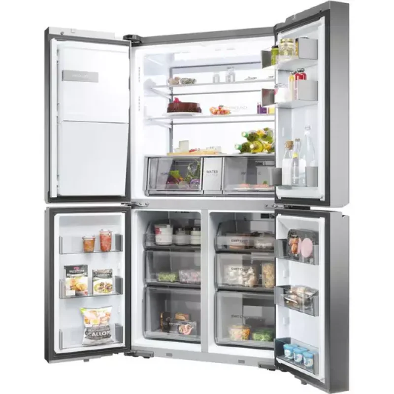 Haier HCR7918EIMP - Silver Freestanding American Frost Free Fridge Freezer - E energy - Image 3