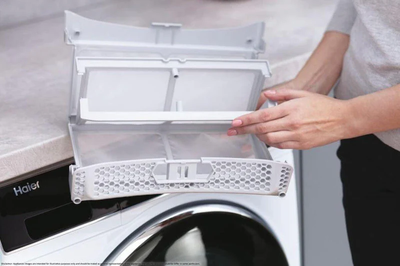 Haier HD90-A3959 - White Heat Pump Tumble Dryer - 9KG - A+++ Energy - Image 4