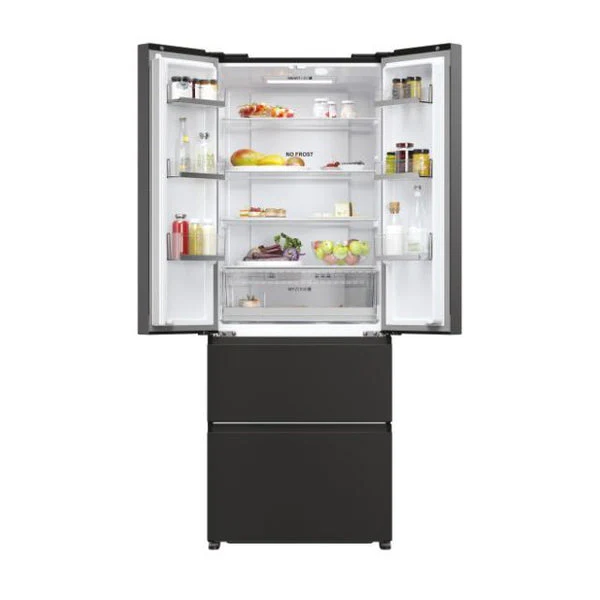 Haier HFR5719ENPB - Slate Black American Fridge Freezer - 446L - E energy - Image 2
