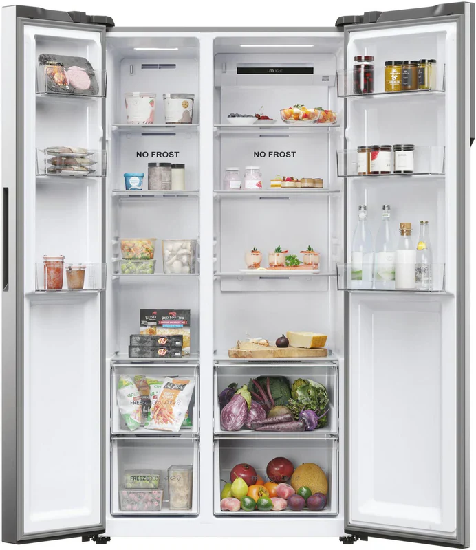 Haier HSR5918DNMP - Inox American Fridge Freezer - Side by Side - D Rated - Image 2