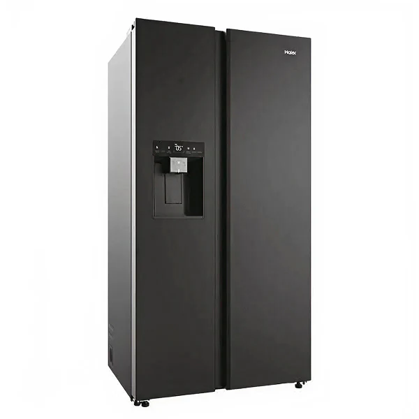 Haier HSW79F18DIPT - Slate Black Plumbed In American Fridge Freezer - 601L - D Energy Rating - Image 2