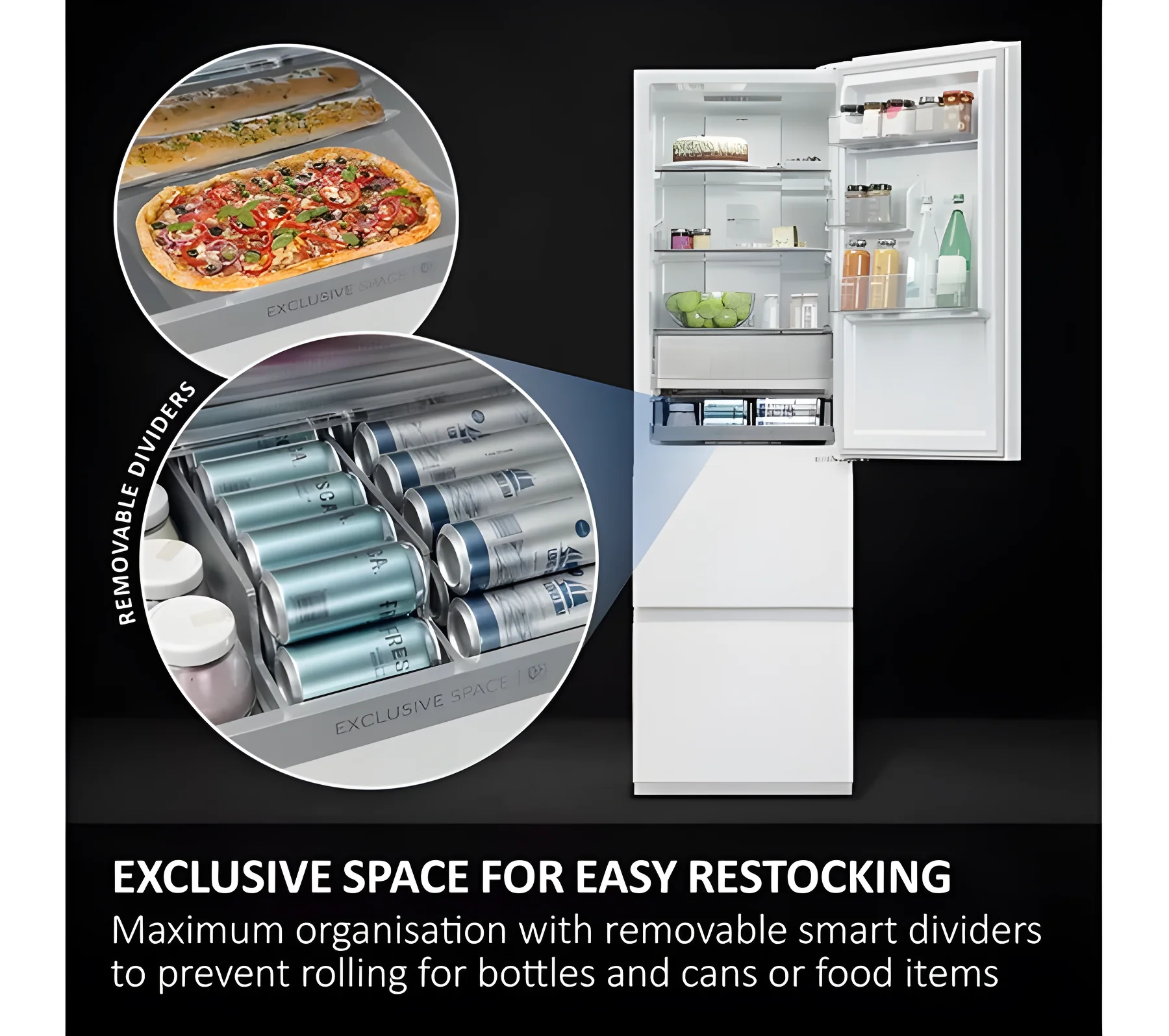 Haier HTR3518ENMWK - White 60/40 Fridge Freezer - 303L - E Energy - Image 4
