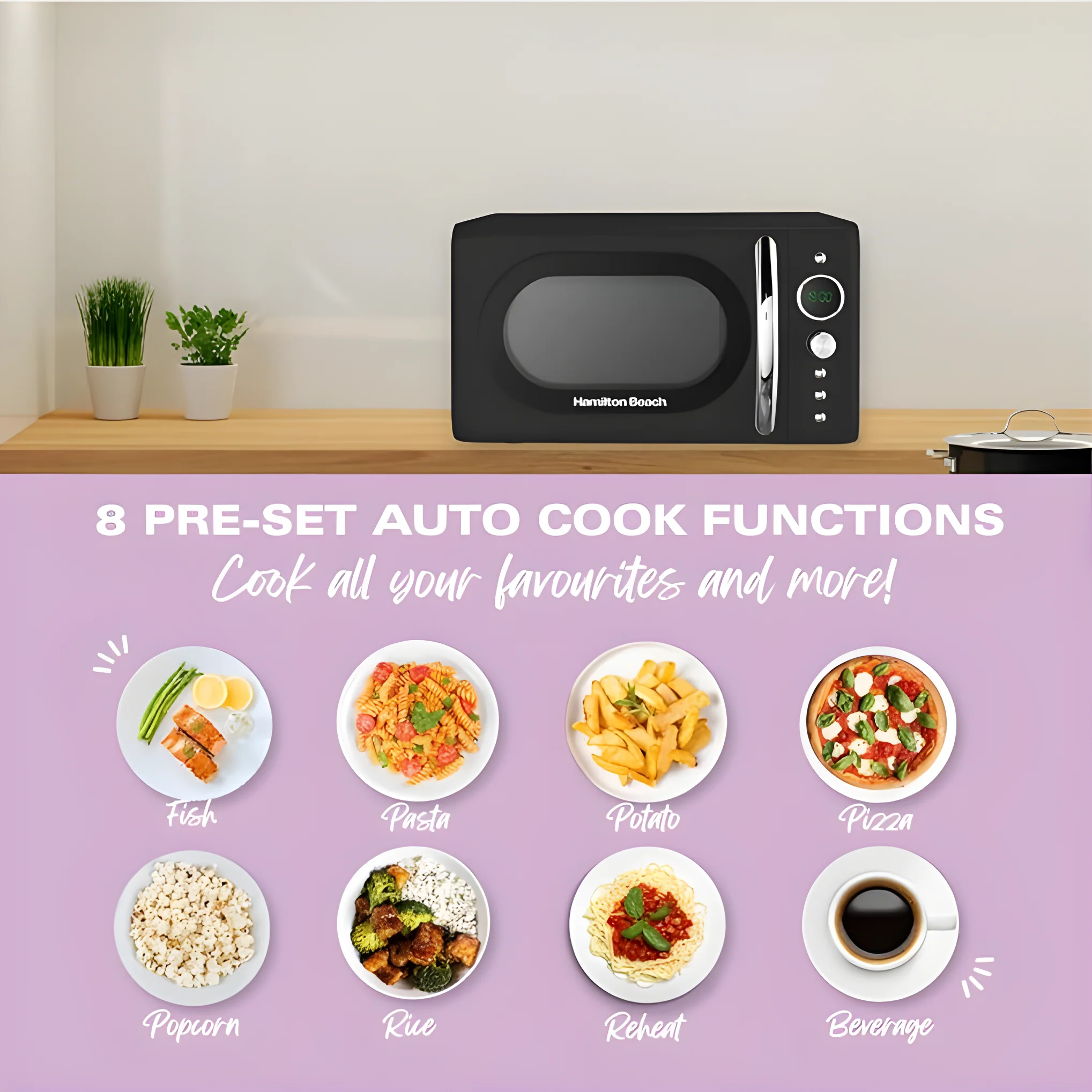 Hamilton Beach HB70H20B Black Microwave - Image 2