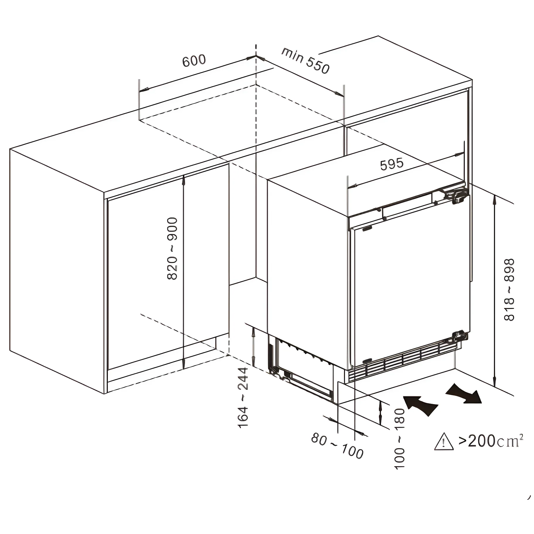 Hisense FUV124D4AWE - White Built-Under Freezer - 101L Capacity - E Energy Rating - Image 4