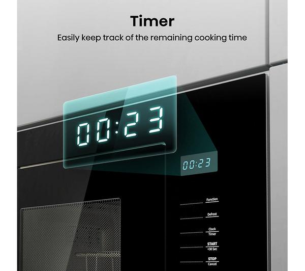 Hisense HB20MOBX5UK - Black 20L Built-In Microwave - 800W - Image 9