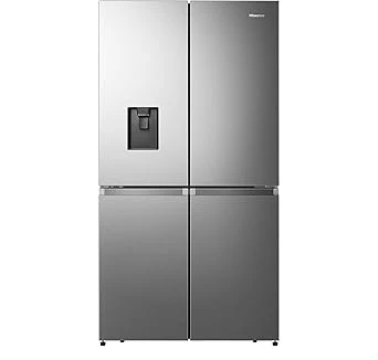 Hisense RQ758N4SWSE 606 Litre 4 Door American Fridge Freezer Non Plumbed Water Dispenser - Grey - E Rated