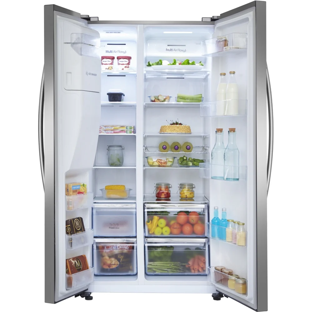 Hisense RS694N4ICE - Stainless Steel American Fridge Freezer - 562L - E Energy - Image 3