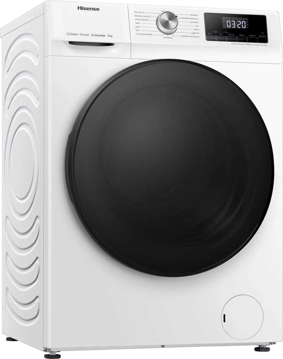 Hisense WFQA8014EVJM - White 8KG Washing Machine - 1400 RPM - A energy - Image 2