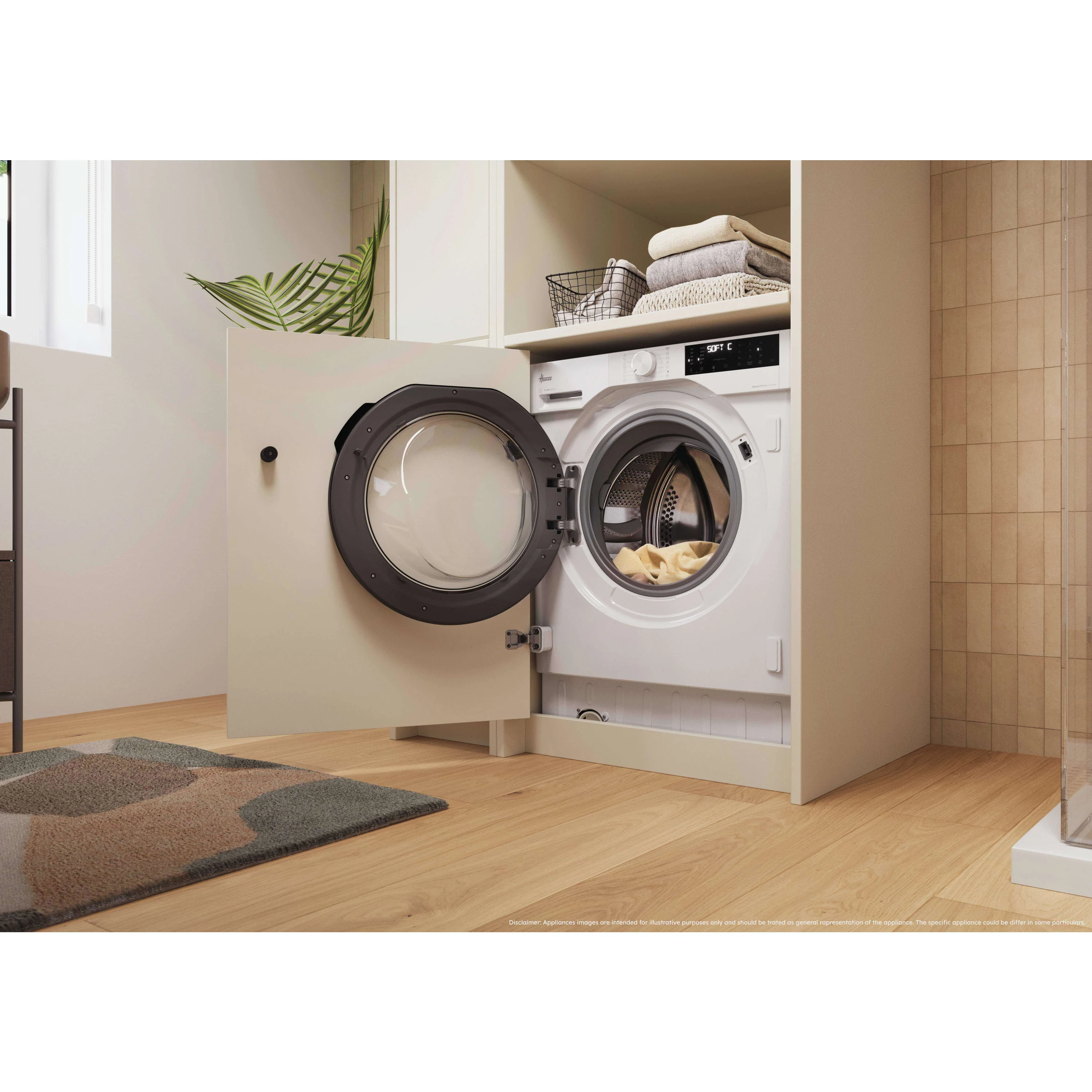 Hoover BH4S496M6D9-80 - White 9KG/6KG Integrated Washer Dryer - 1400 RPM - A/D Energy - Image 5