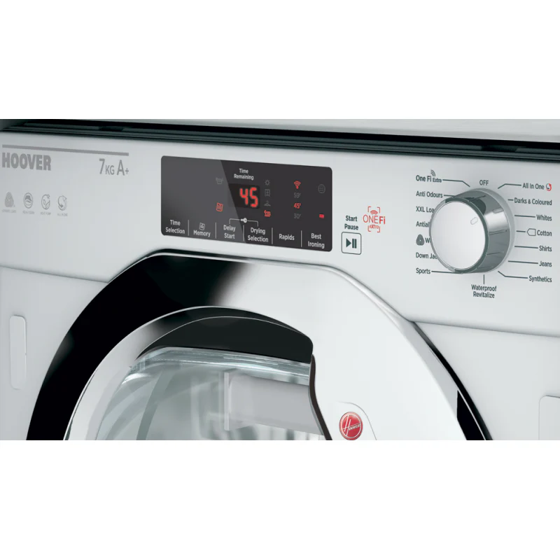 Hoover BHTD H7A1TCE - Wi-fi connected White Integrated 7KG Integrated Dryers - A+ energy - Image 3