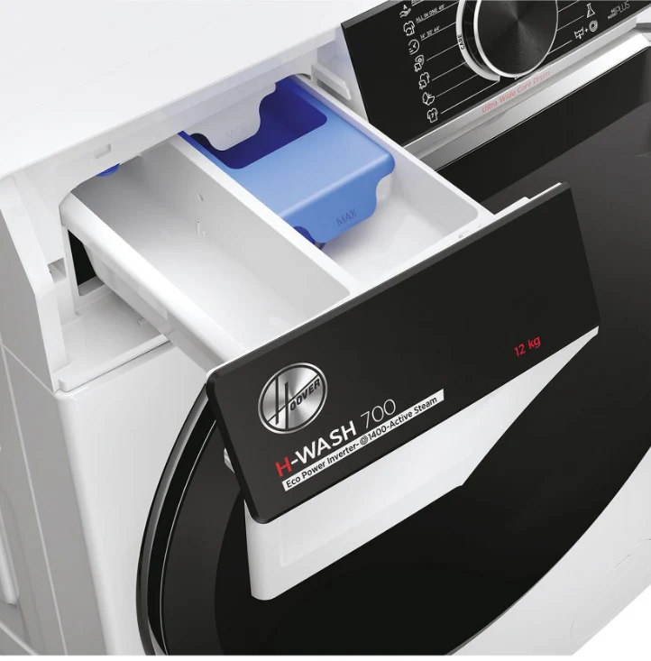 Hoover H7W 412MBC-80 - White Freestanding 12KG Washing Machine - 1400 RPM - A energy - Image 2