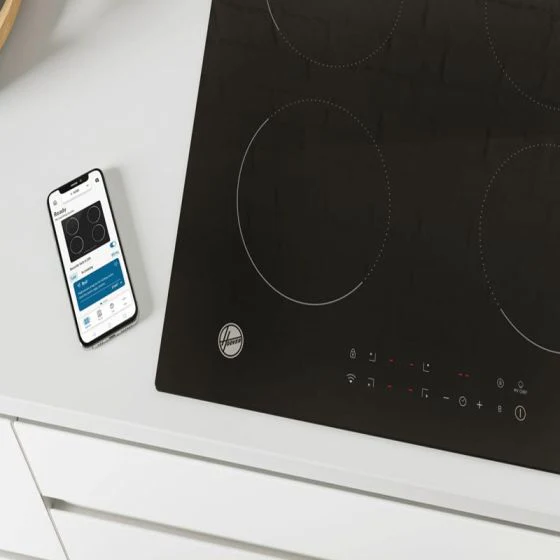 Hoover HI642CWIFITT - Black Glass Induction Hob - 4 Zones - Touch Control - A Energy - Image 3