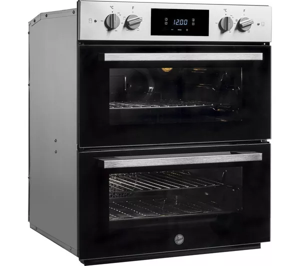 Hoover HO7DC3B308IN - Stainless Steel & Black Double Ovens - 77L Total Capacity - A Energy Rating - Image 2