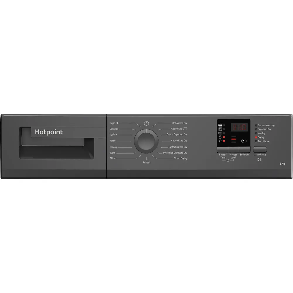 Hotpoint C HD C82 GGGD UK - Graphite 8KG Condenser Tumble Dryer - 15 Programs - B Energy Rating - Image 4