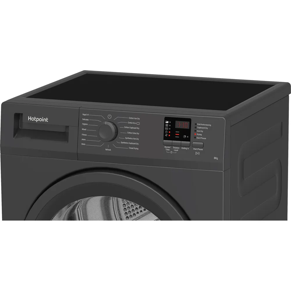 Hotpoint C HD C82 GGGD UK - Graphite 8KG Condenser Tumble Dryer - 15 Programs - B Energy Rating - Image 6