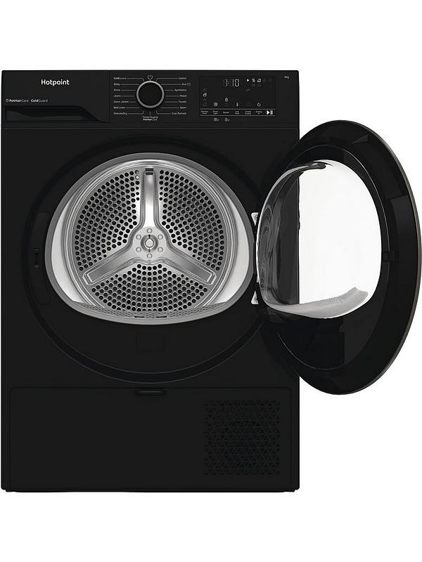 Hotpoint C HSD 82M BB UK - Black 8KG Heat Pump Tumble Dryer - Cold Guard - G Energy - Image 2