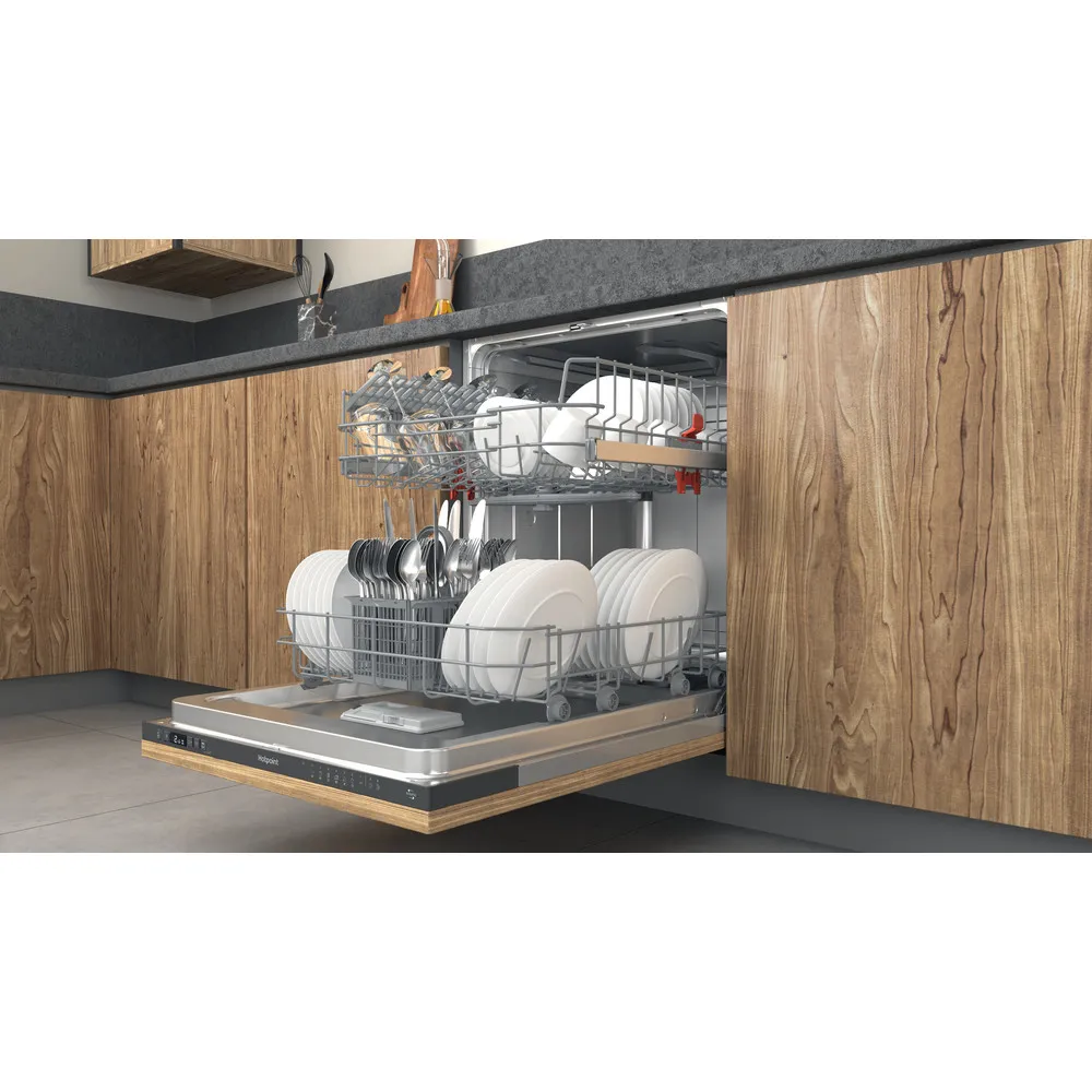 Hotpoint H2I HD526 UK - Silver Integrated Dishwasher - E energy - Image 4