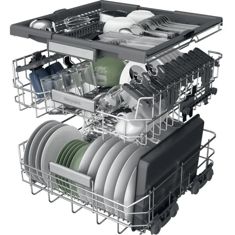 Hotpoint H7I HP42 L UK - Black Integrated Dishwasher - C energy - Image 3