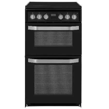 Hotpoint HD5V93CCBUK - Hotpoint Double Electric Cooker - Black - 50cm - A | B Rated