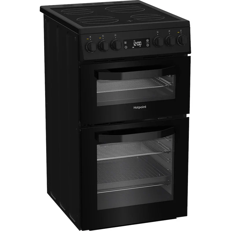 Hotpoint HDE5VDCB - Black 50cm Electric Cooker - Ceramic Hob - A Energy - Image 2