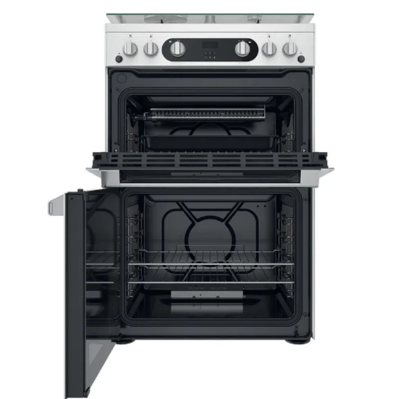 Hotpoint HDM67G0C2CX/U - Silver 4 Zone Gas Cooker - Catalytic cleaning - A/A energy - Image 2
