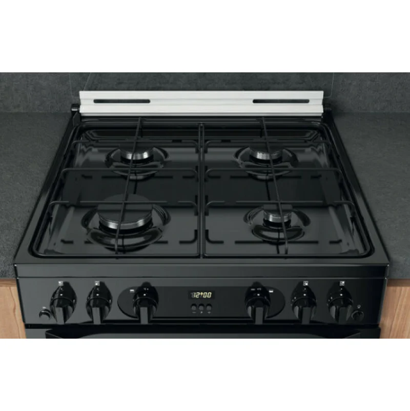 Hotpoint HDM67G0CCB/UK - Black 4 Zone Gas Cooker - Catalytic cleaning - A+ energy - Image 3