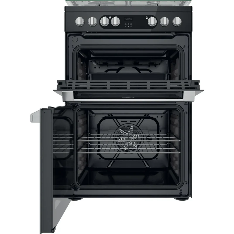 Hotpoint HDM67G9C2CSB/U - Black 4 Zone Dual Fuel Cooker - Catalytic cleaning - A energy - Image 3