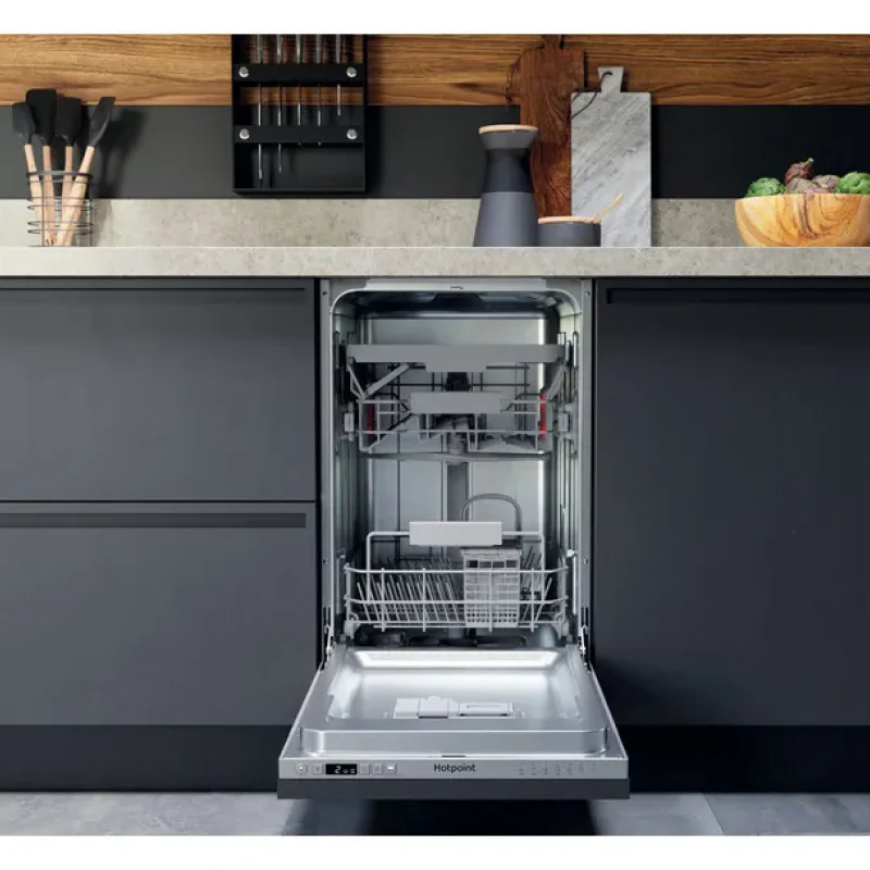 Hotpoint HI9C 3M19 C S UK - Silver Integrated Dishwasher - F energy - Image 2