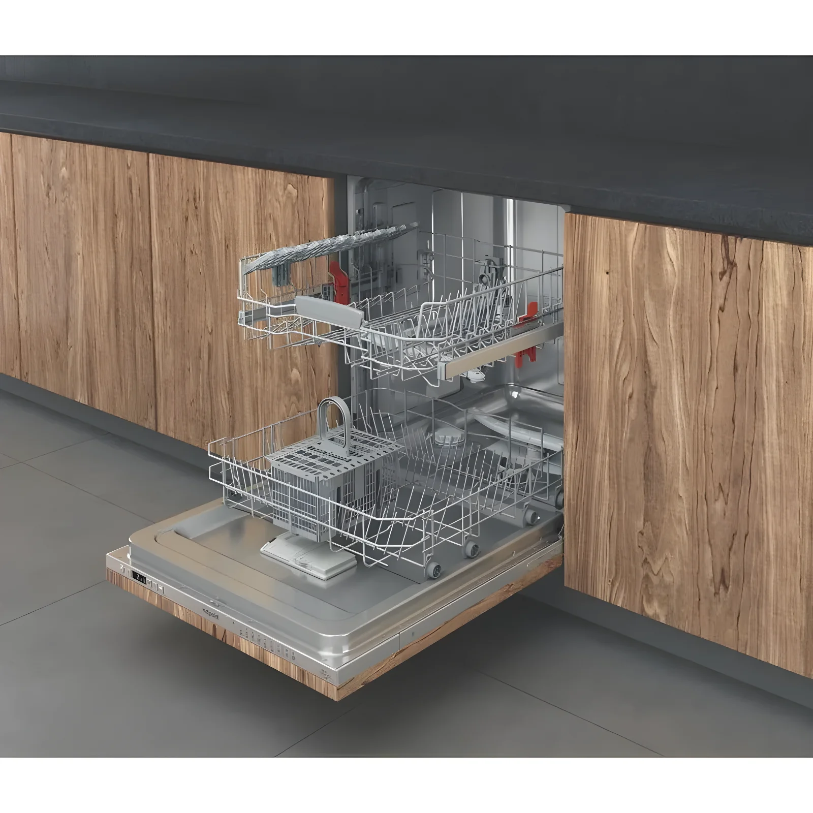 Hotpoint HP2IFC14BN6UK - Black Integrated Dishwasher - 14 Place Settings - C Energy - Image 2