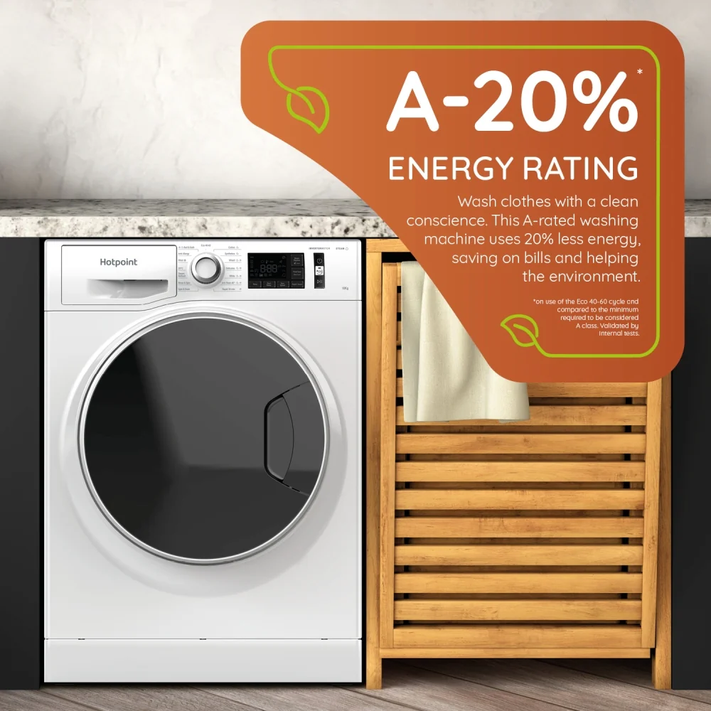 Hotpoint NLCD 1148 BD A UK - White 11KG Washing Machine - 1400 RPM - A energy - Image 2