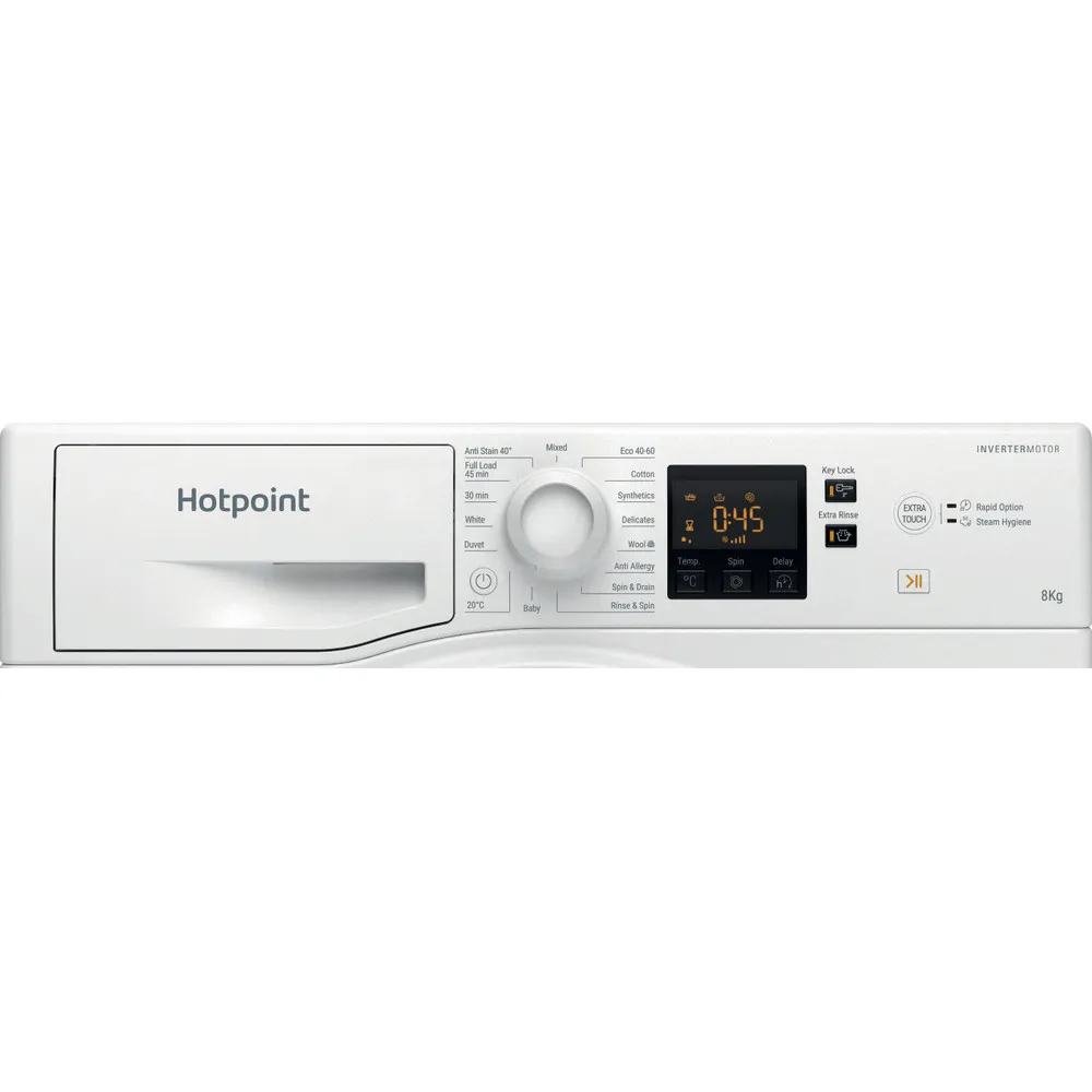 Hotpoint NSWF 846 W UK - White Freestanding 8KG Washing Machine - 1400 RPM - A energy - Image 10