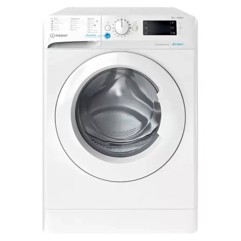 Indesit BWE 101486X W UK N - White Freestanding 10KG Washing Machine - 1400 RPM - A energy