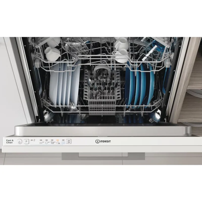Indesit D2I HL326 UK - White Integrated Dishwasher - E energy - Image 2
